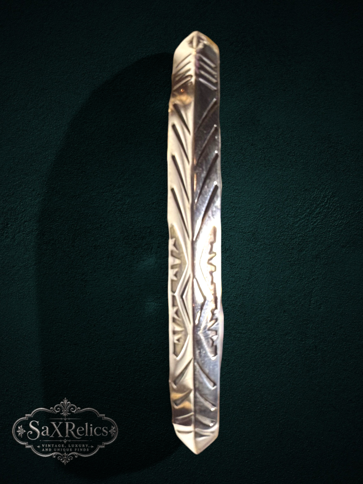 EL OSO — Navajo Sterling Overlay Cuff by Calvin Peterson