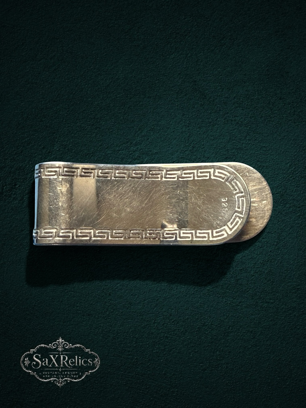 Dracma — Vintage Sterling Silver Money Clip with Macedonian Drachma Replica Coin (925)