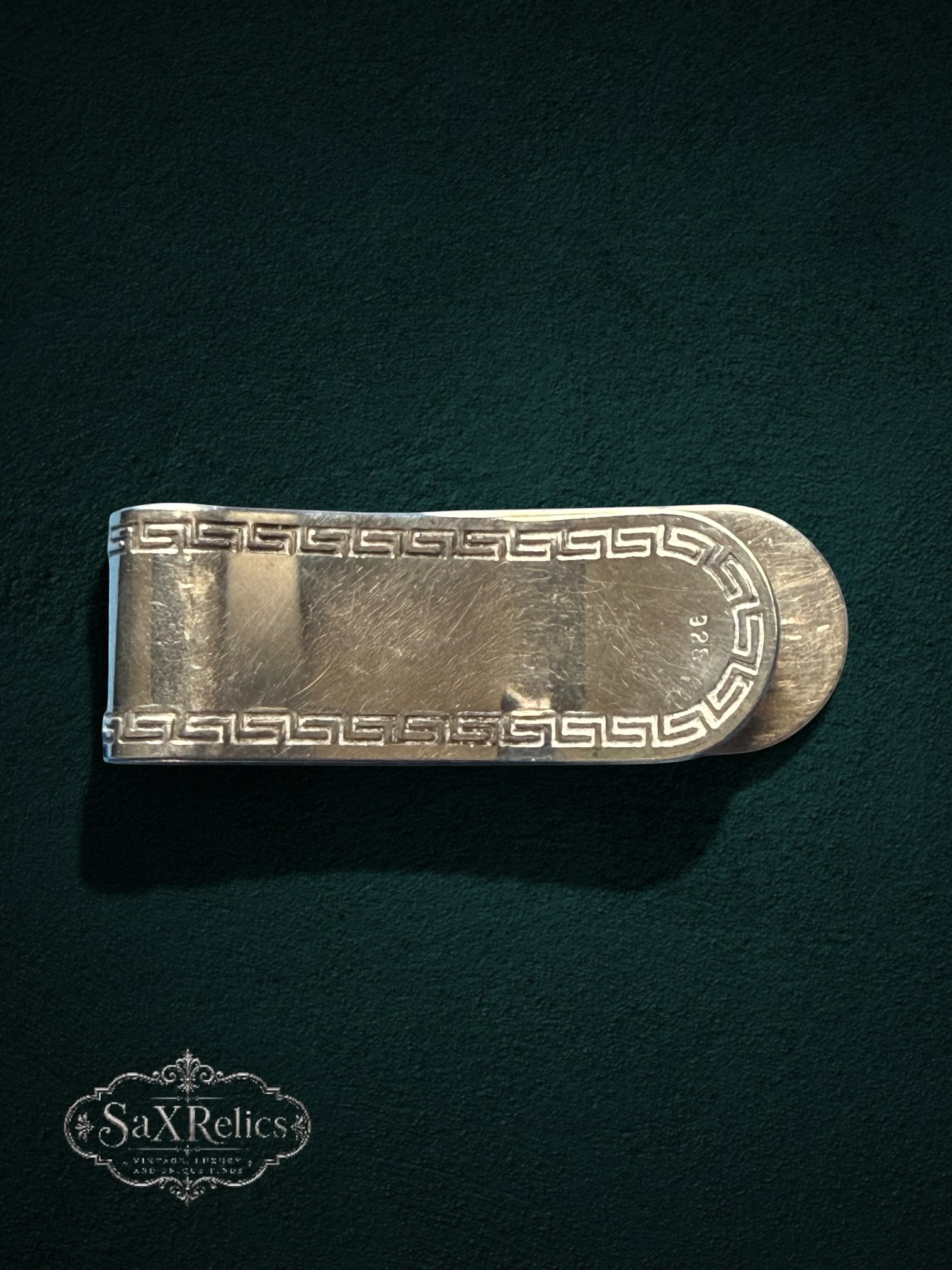 Dracma — Vintage Sterling Silver Money Clip with Macedonian Drachma Replica Coin (925)