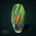 Verde — Makora Krosno Hand-Blown Confetti Art Glass Vase (Handmade in Poland)