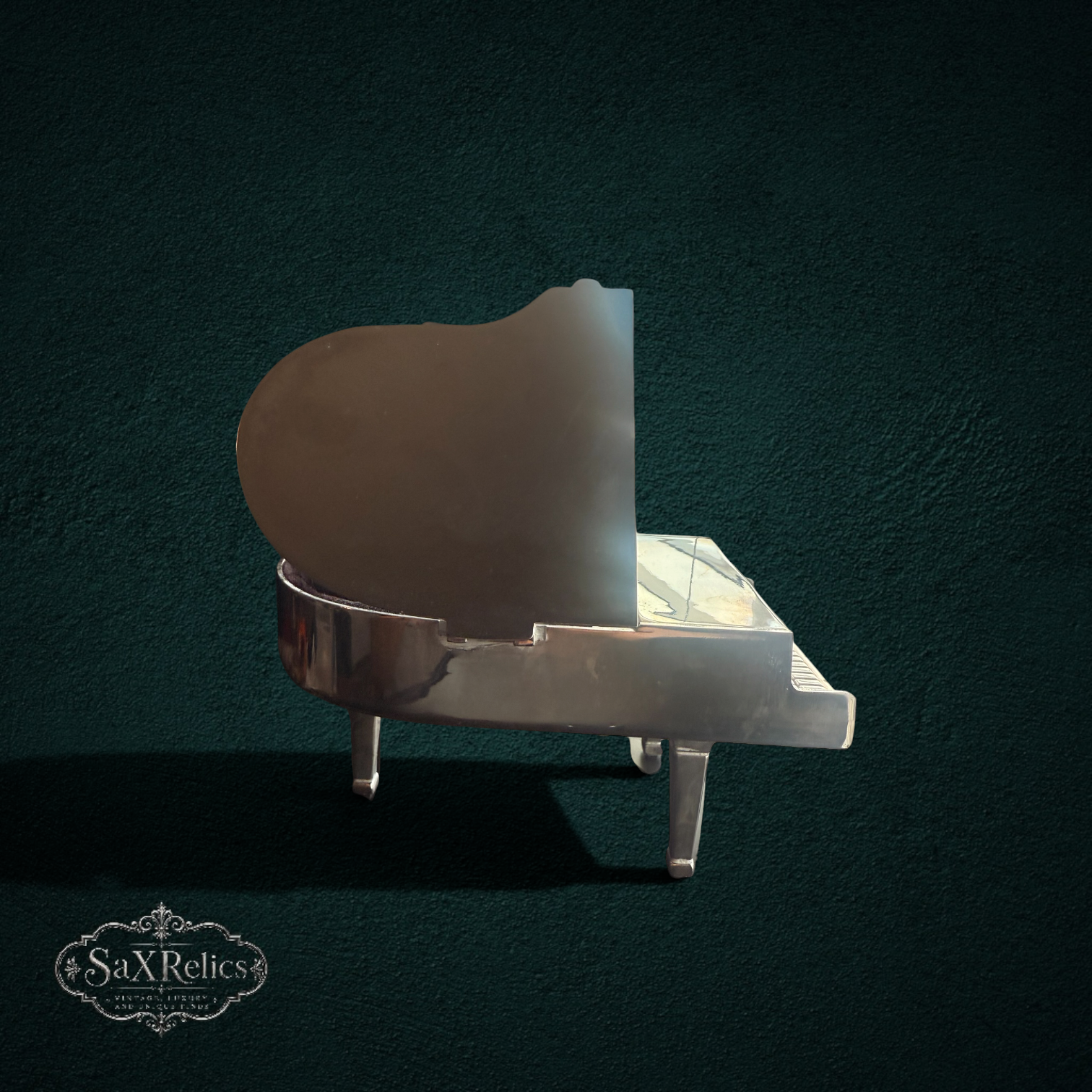 Pianoforte — Vintage Godinger Silverplate Grand Piano Trinket Box