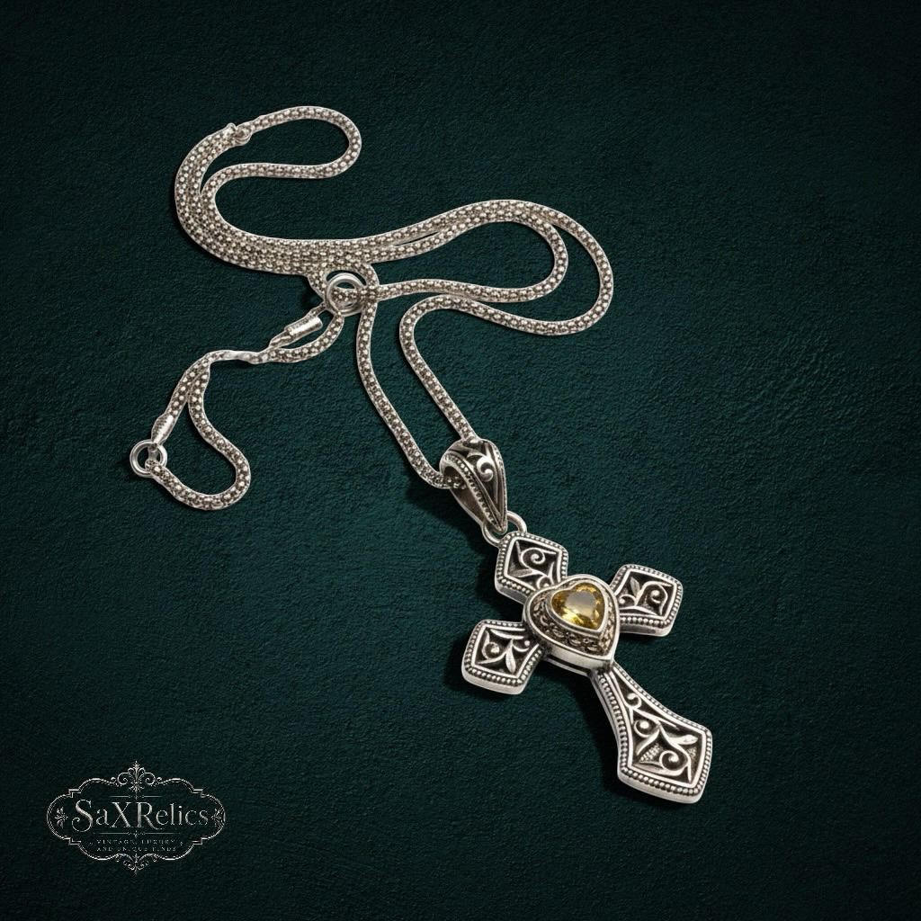 Cruz de Bali — Suarti Sterling Silver & 18K Gold Cross Pendant (925)