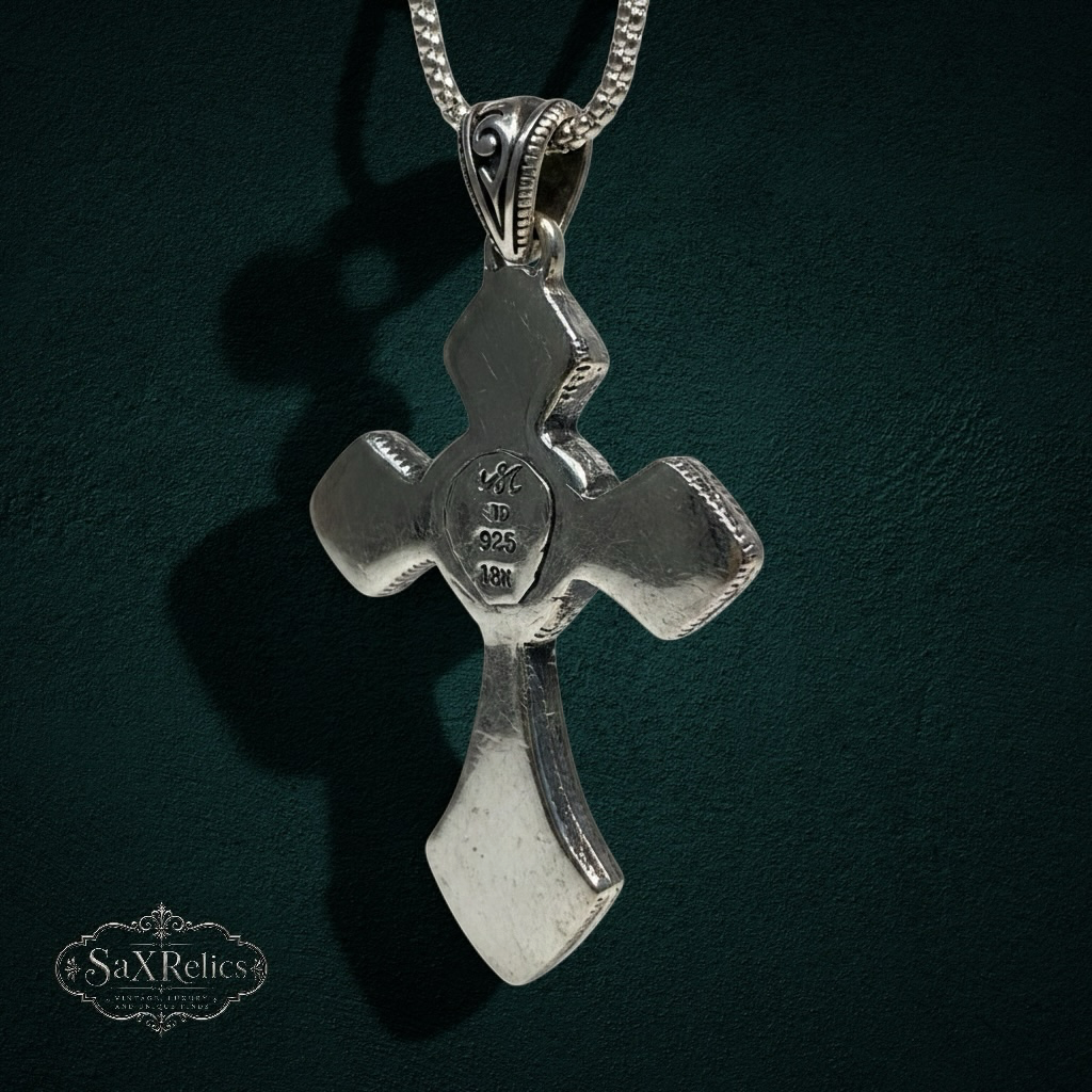 Cruz de Bali — Suarti Sterling Silver & 18K Gold Cross Pendant (925)