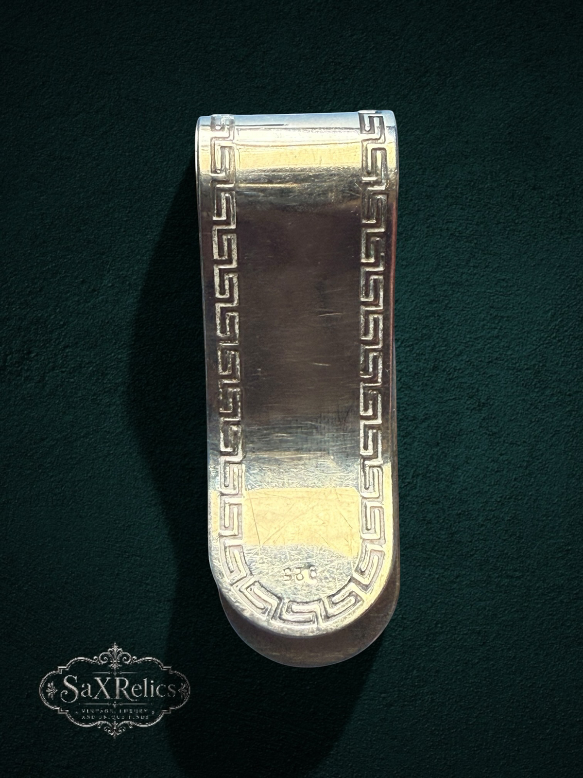 Dracma — Vintage Sterling Silver Money Clip with Macedonian Drachma Replica Coin (925)