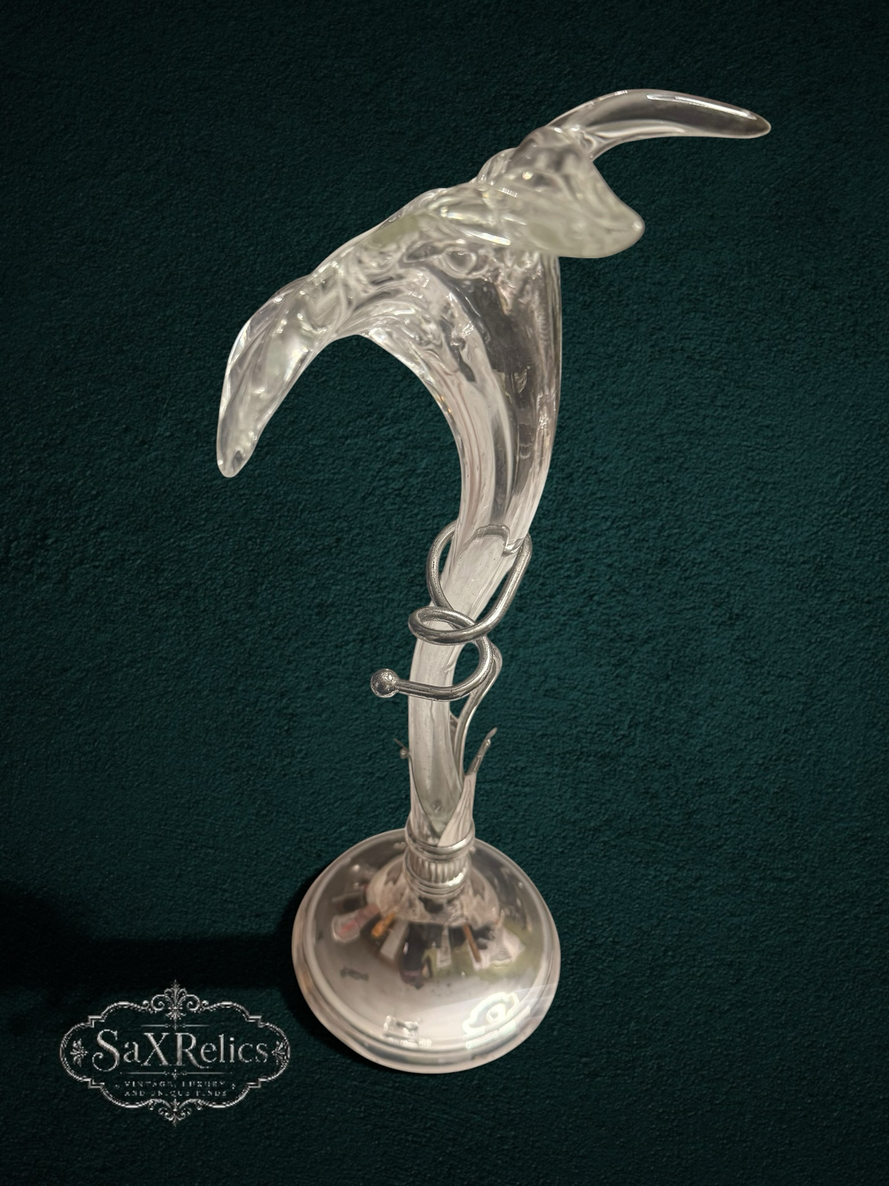 Lirio — Silver-Tone Art Nouveau Lily Trumpet Vase