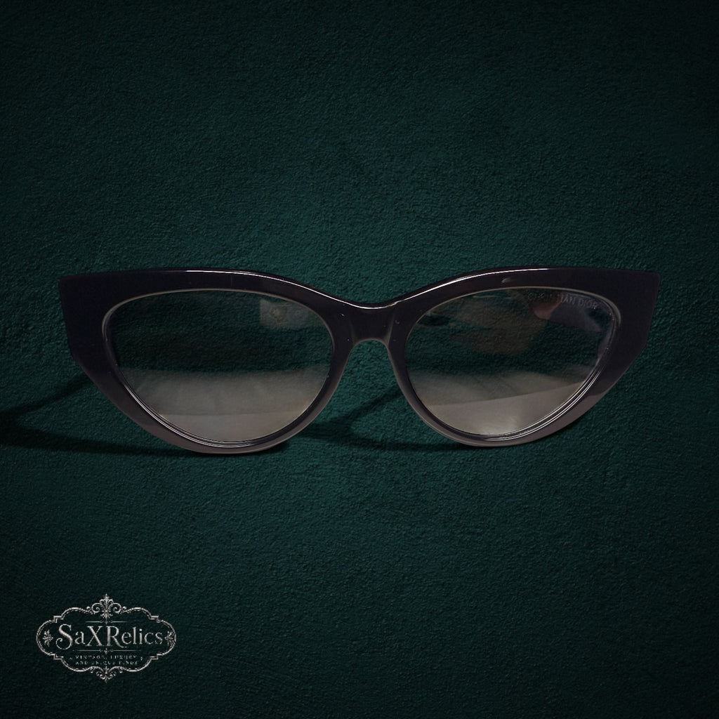 My Store Christian Dior Resille B1F black cat-eye sunglasses with elegant metallic temple detailing