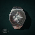 My Store Fossil Arkitekt stainless steel chronograph watch with a sunray-brushed grey dial and articulated bracelet.
