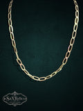 Presilla sterling silver paperclip chain, 24 inch, 5mm