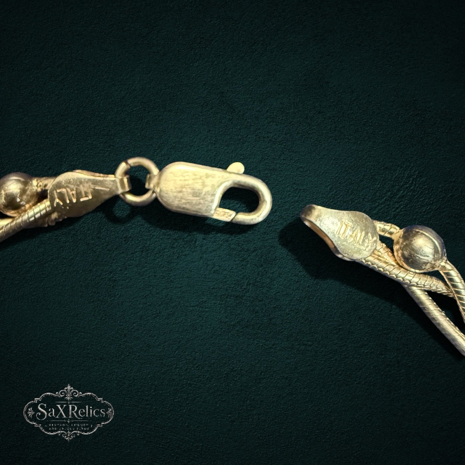 SaX Relics Italian sterling silver multi-strand snake chain bracelet with polished beads and lobster claw clasp