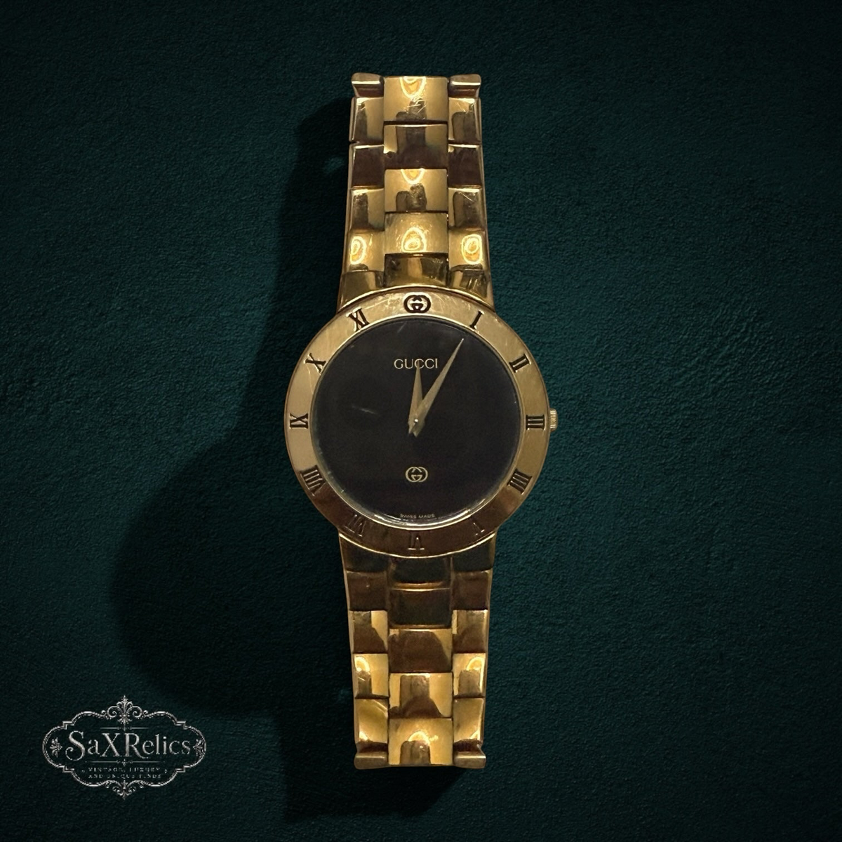 Vintage Gucci 3300M Gold-Plated Watch Swiss Made – Sax Relics