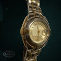 My Store PAOLO Designed By PAOLO GUCCI two-tone stainless steel and gold wristwatch with a textured gold dial.