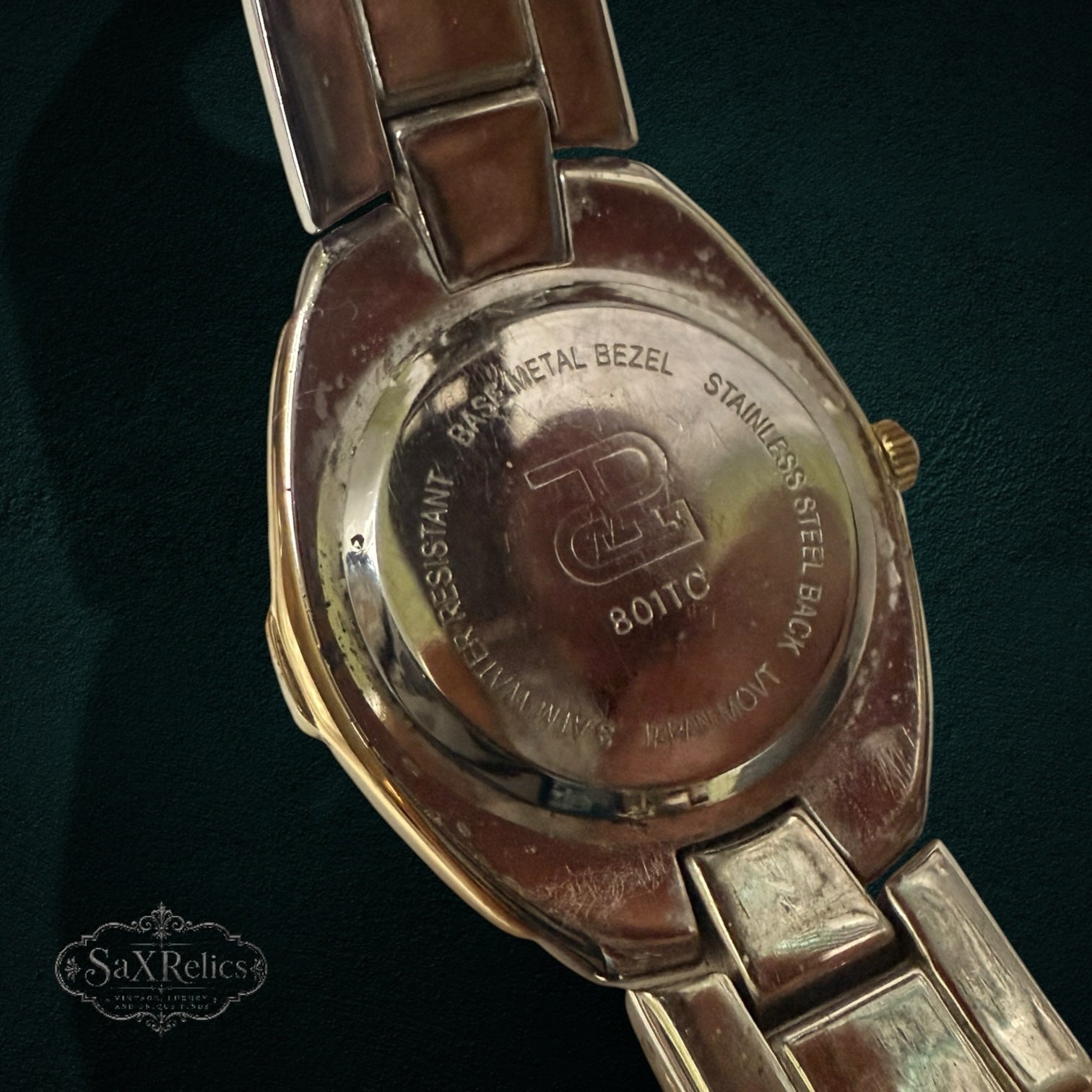 My Store PAOLO Designed By PAOLO GUCCI wristwatch stainless steel case back with engraved logo and model details