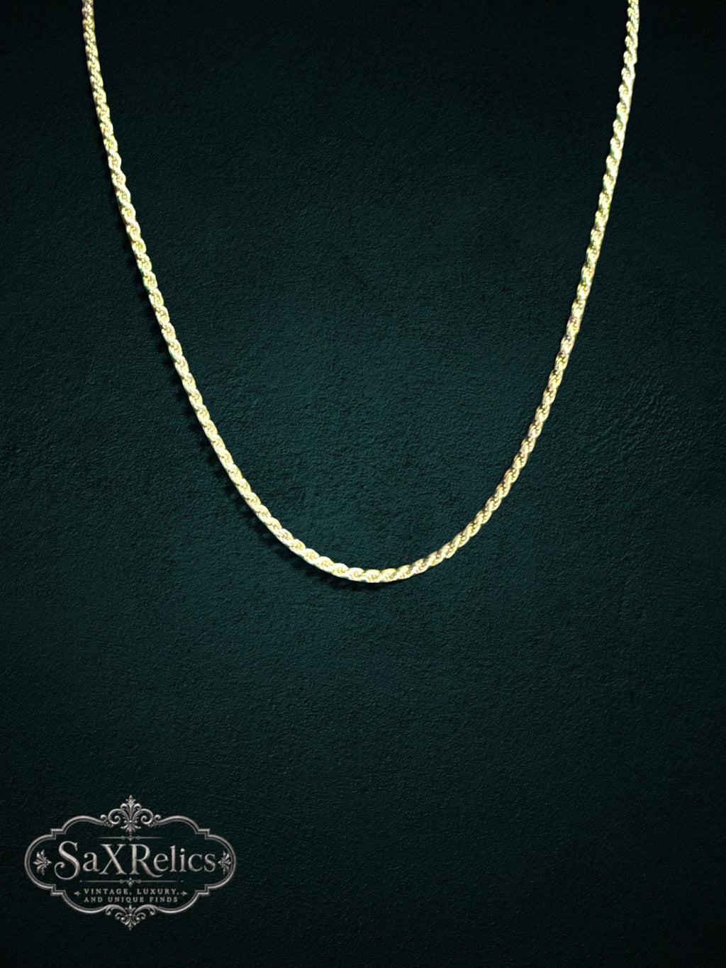 Soga sterling silver rope chain, 20 inch, 2mm