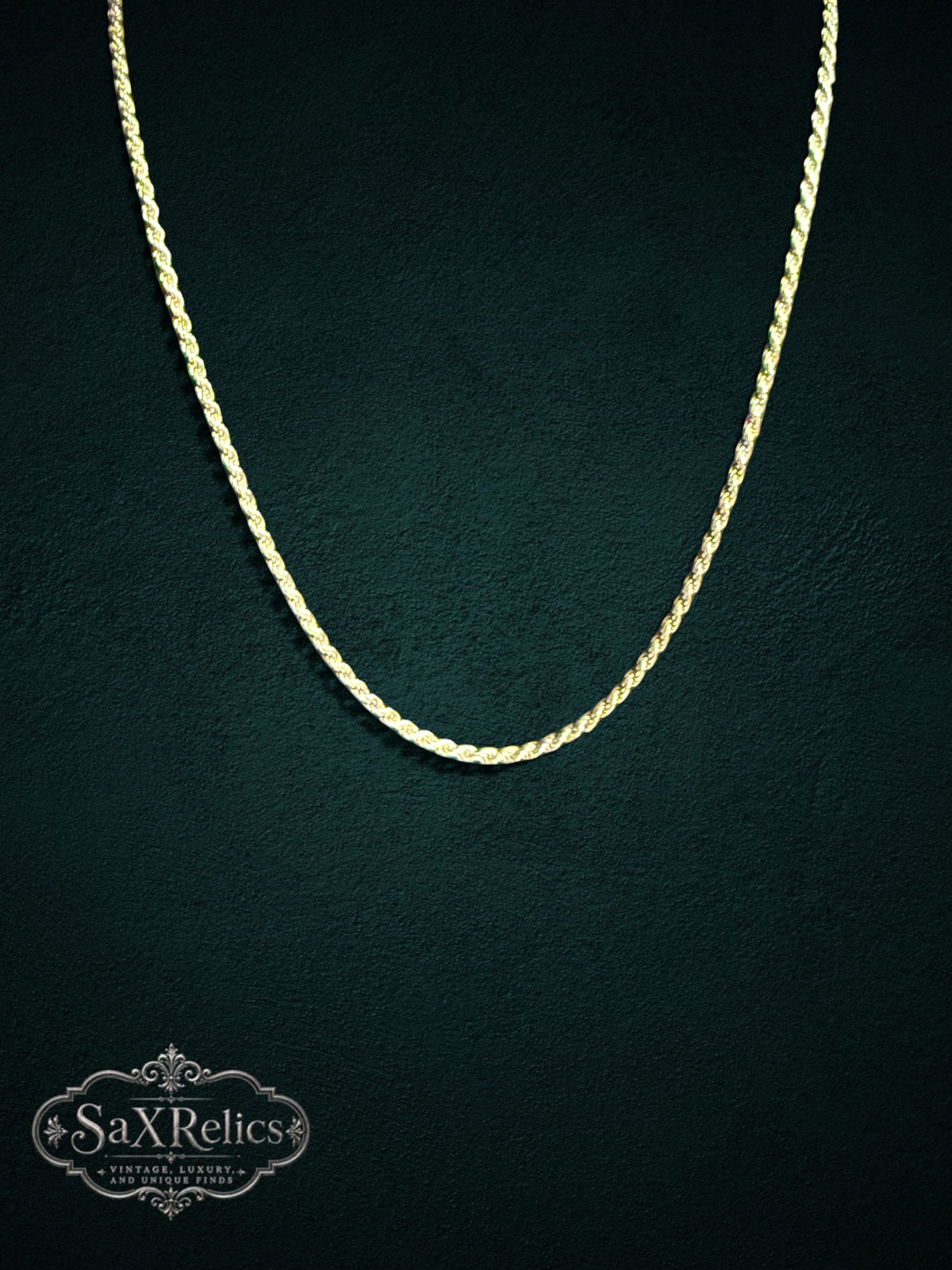 Soga sterling silver rope chain, 20 inch, 2mm