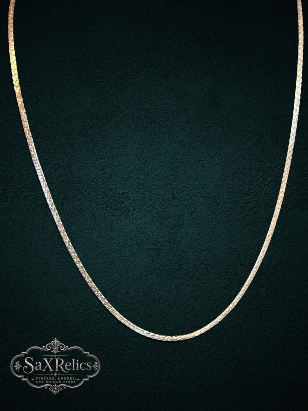 Corriente sterling silver herringbone chain, 30 inch, 2mm