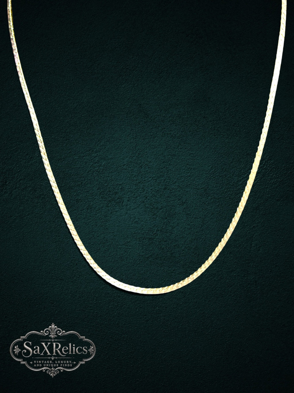 Arroyo Italian sterling silver herringbone chain, 18 inch, 2mm
