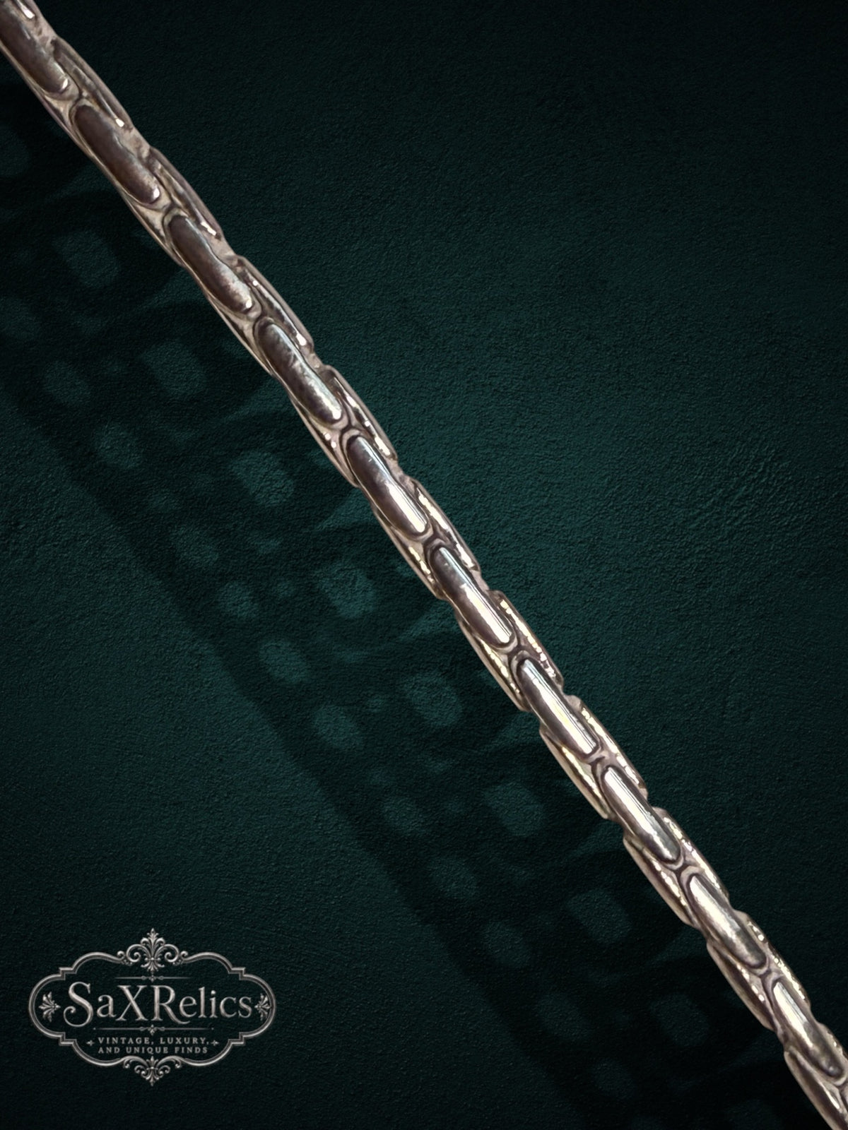 Muralla sterling silver chain with staggered elongated links