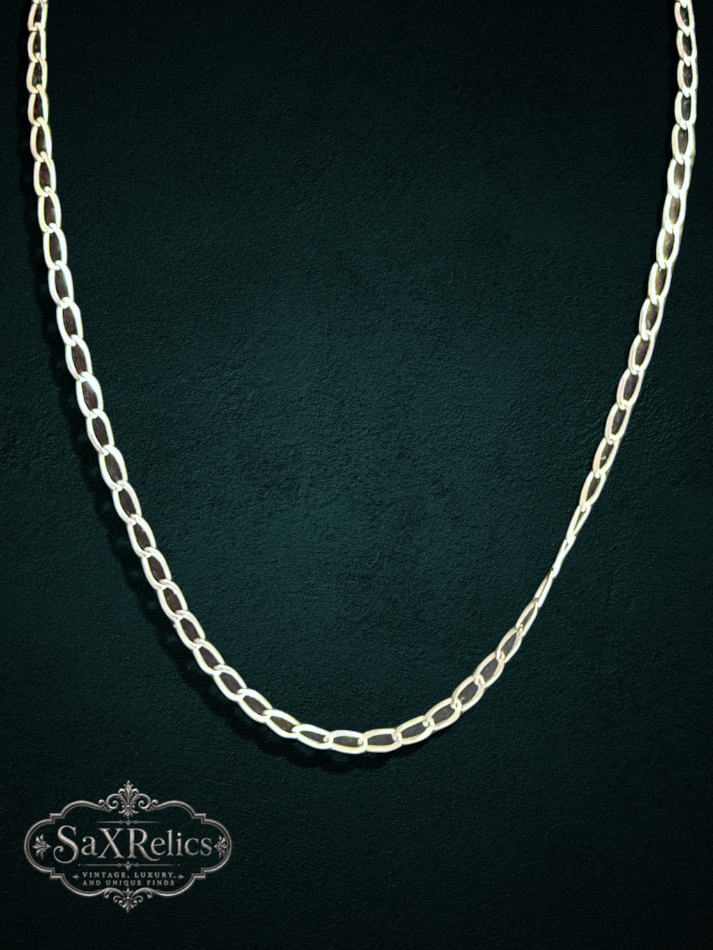 Elipse sterling silver oval link chain, 23 inch, 4mm