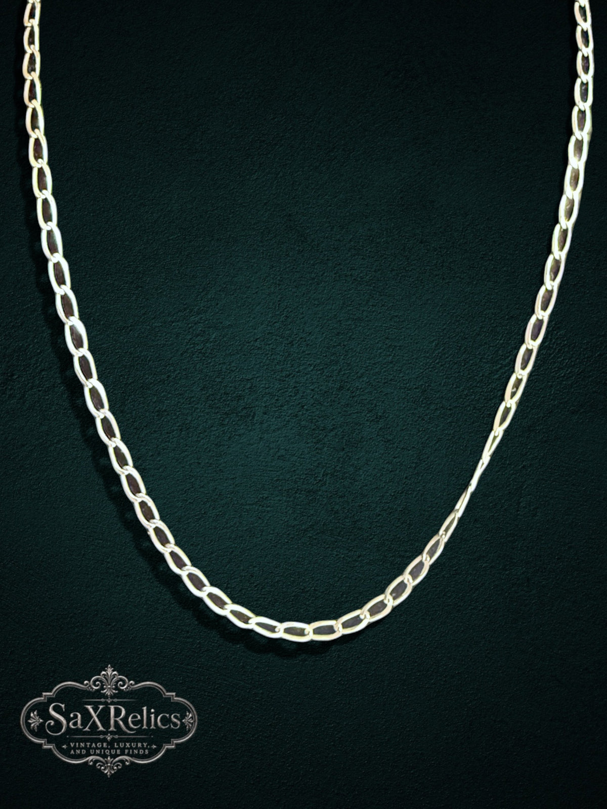 Elipse sterling silver oval link chain, 23 inch, 4mm