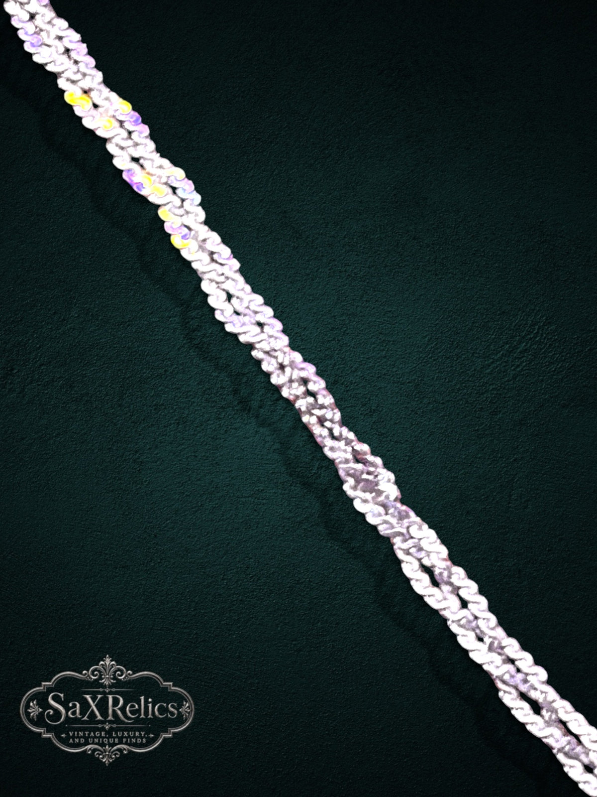 Torzal sterling silver twisted chain strand detail