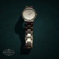 SaX Relics Skagen Denmark slim ladies' watch with a pale dial and crystal hour indices