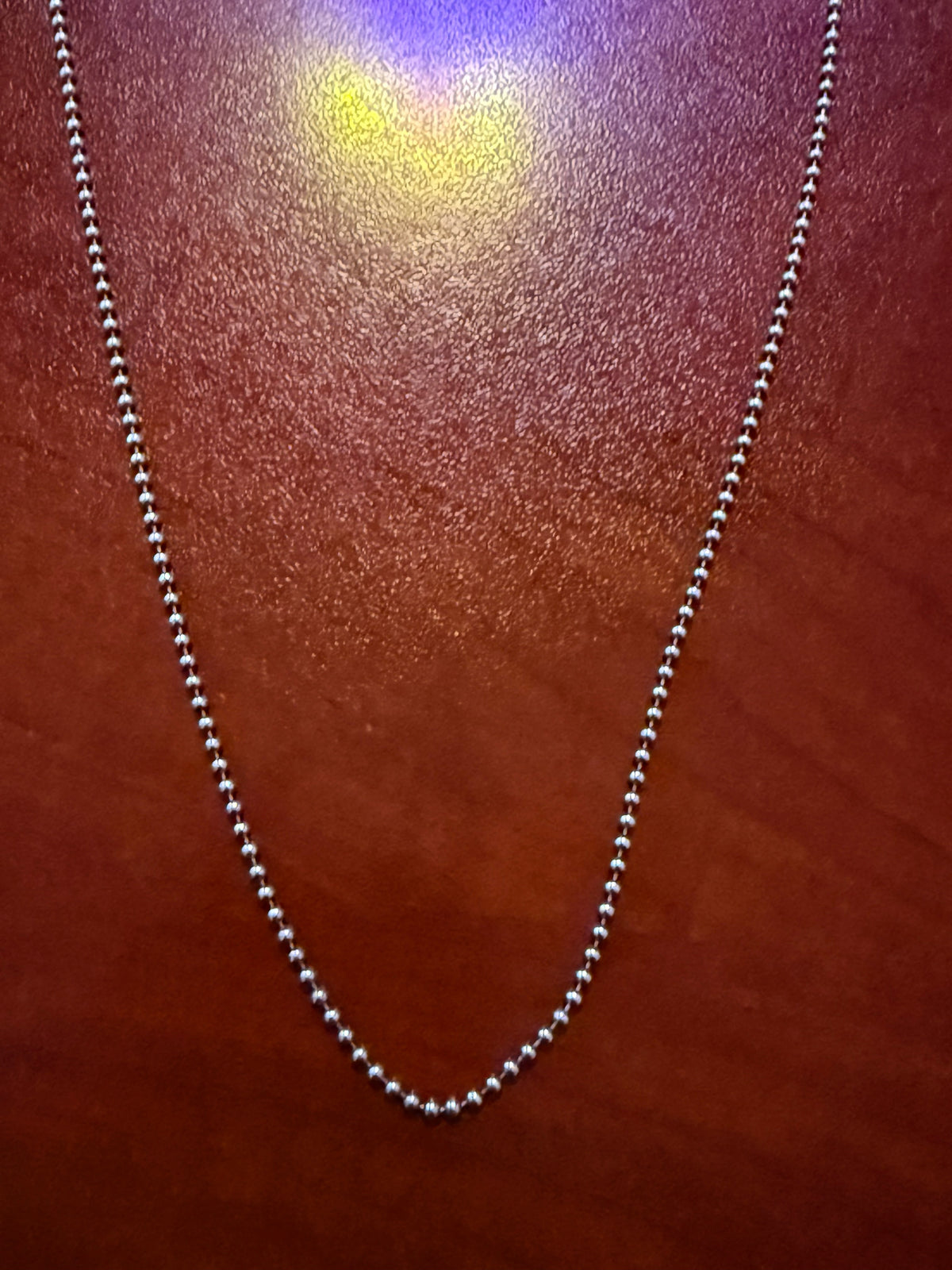 Perlita sterling silver bead chain polished bead detail