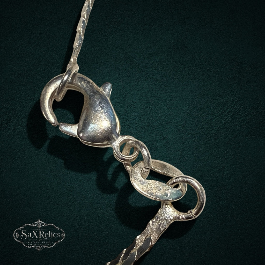 My Store sterling silver necklace lobster claw clasp with 925 hallmark stamp