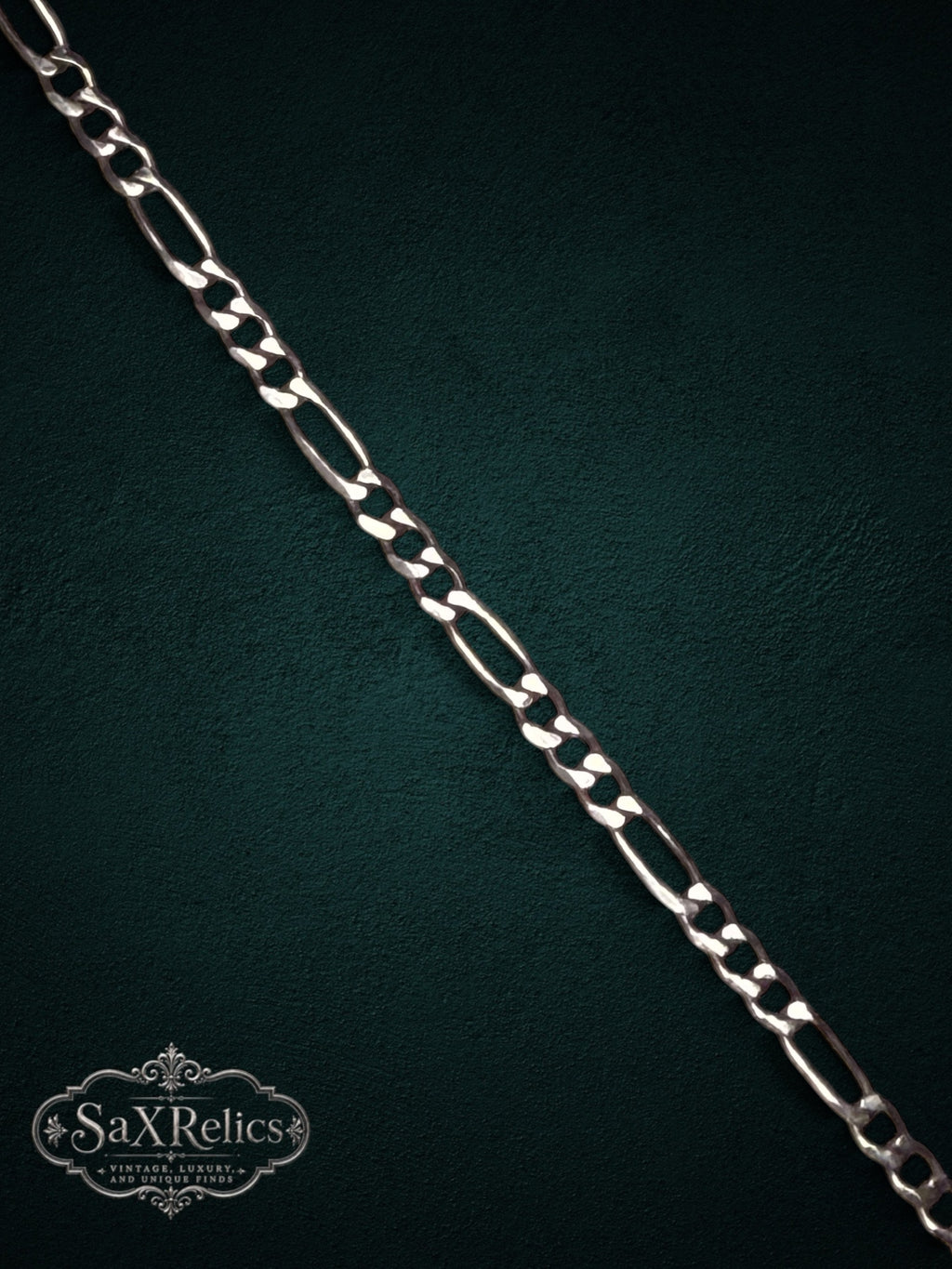 Rosina sterling silver Figaro chain link detail