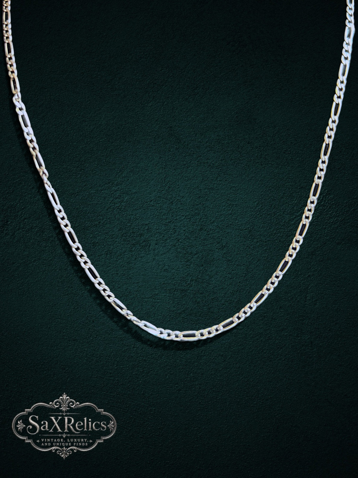 Rosina sterling silver Figaro chain, 22 inch, 3mm